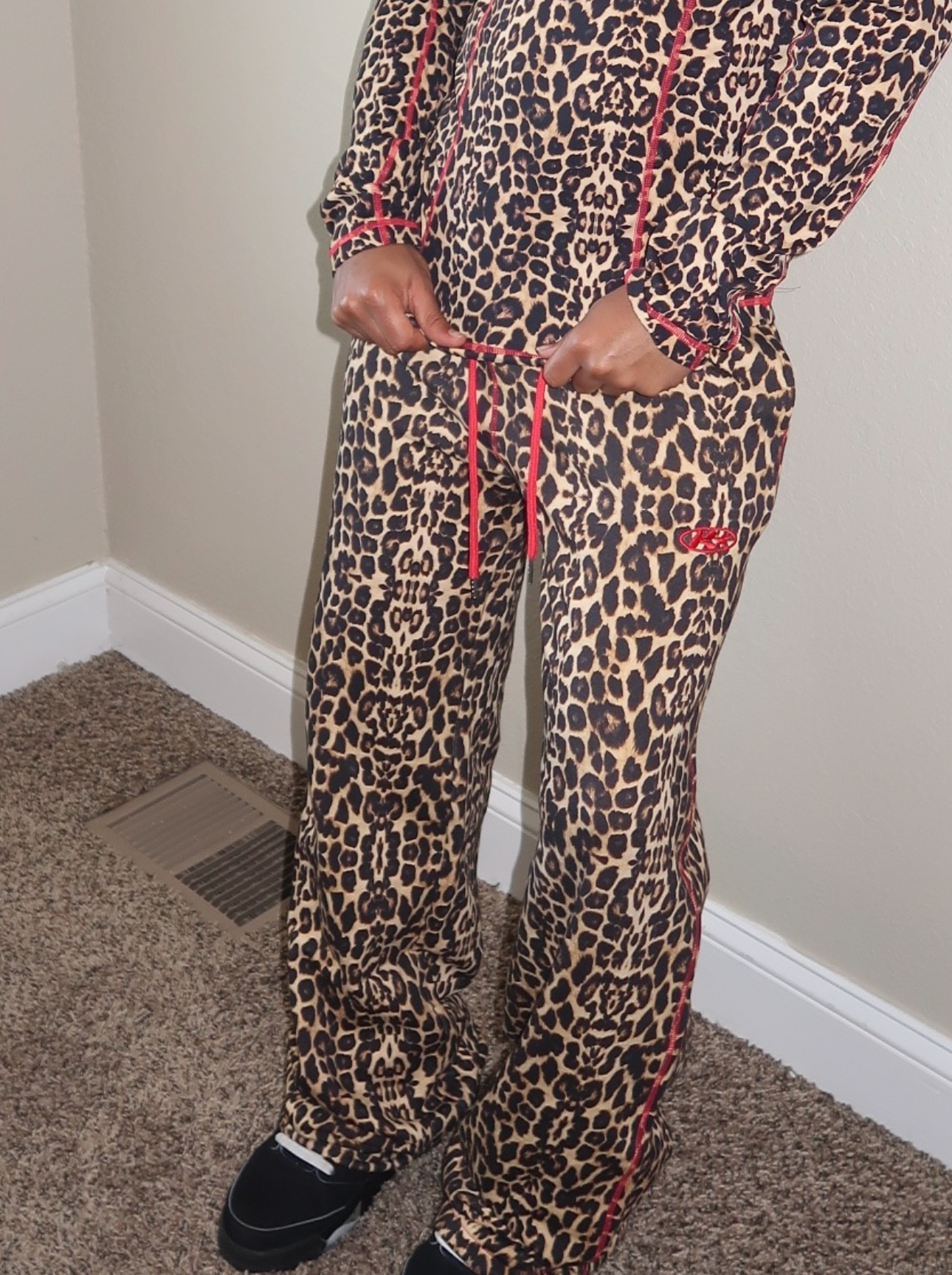 LEOPARD SWEAT PANTS (Tall Friendly)