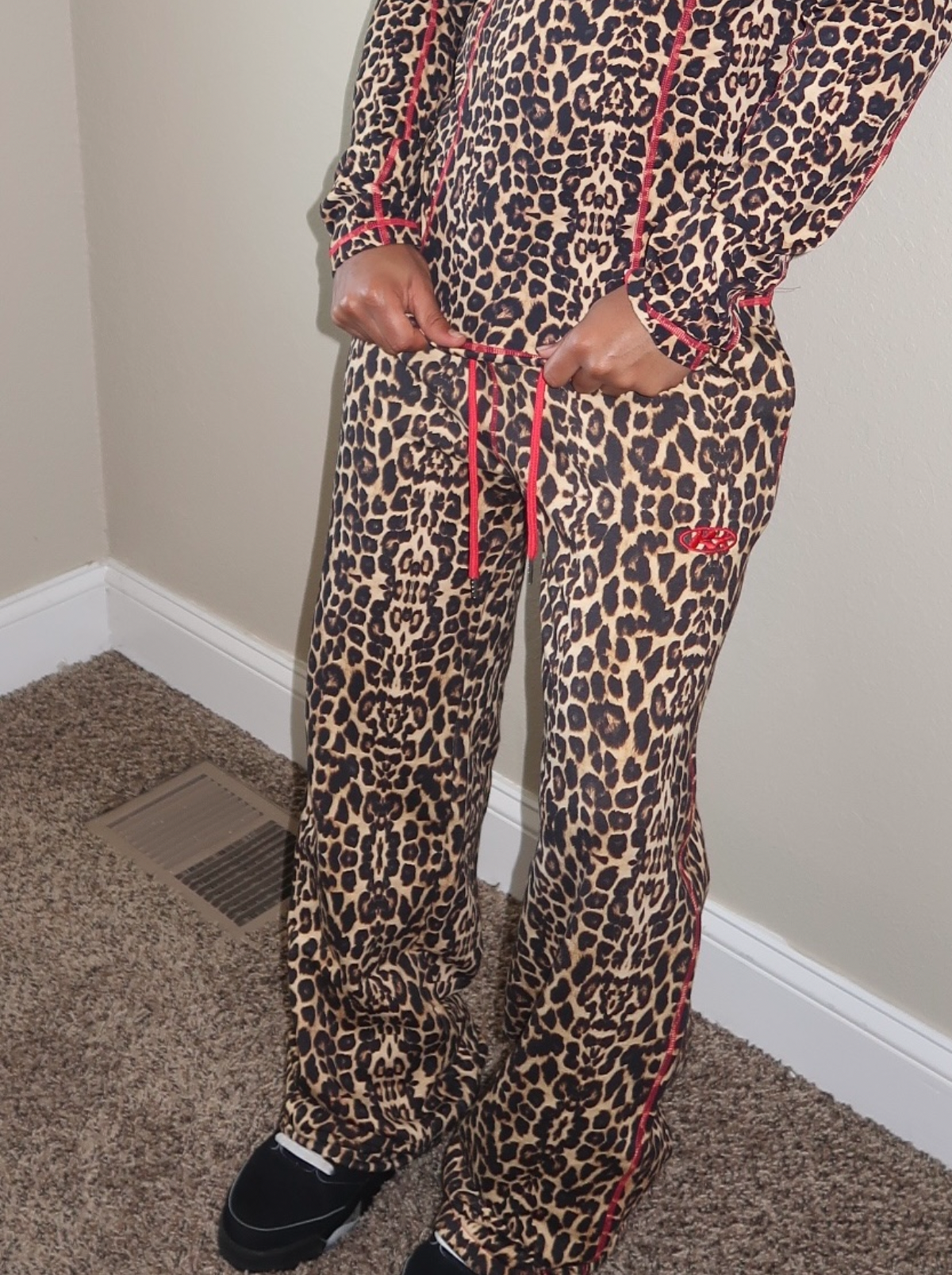 LEOPARD SWEAT PANTS (Tall Friendly)